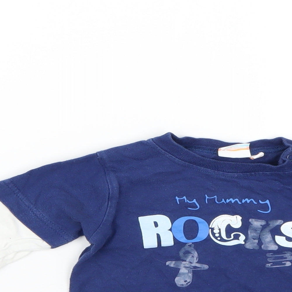 Debenhams Baby Multicoloured Geometric  Basic T-Shirt Size 12-18 Months