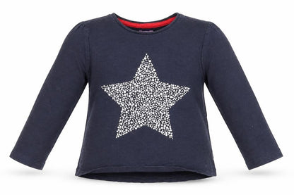 Front view of F&F girls’ blue basic casual, size 12-18, months