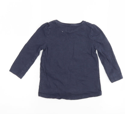 Back view of F&F girls’ blue basic casual, size 12-18, months