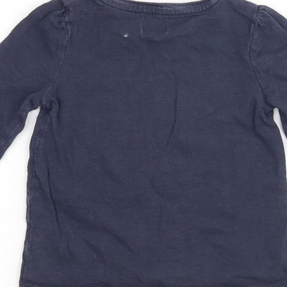 Brand and care label for F&F girls’ blue basic casual, size 12-18, months