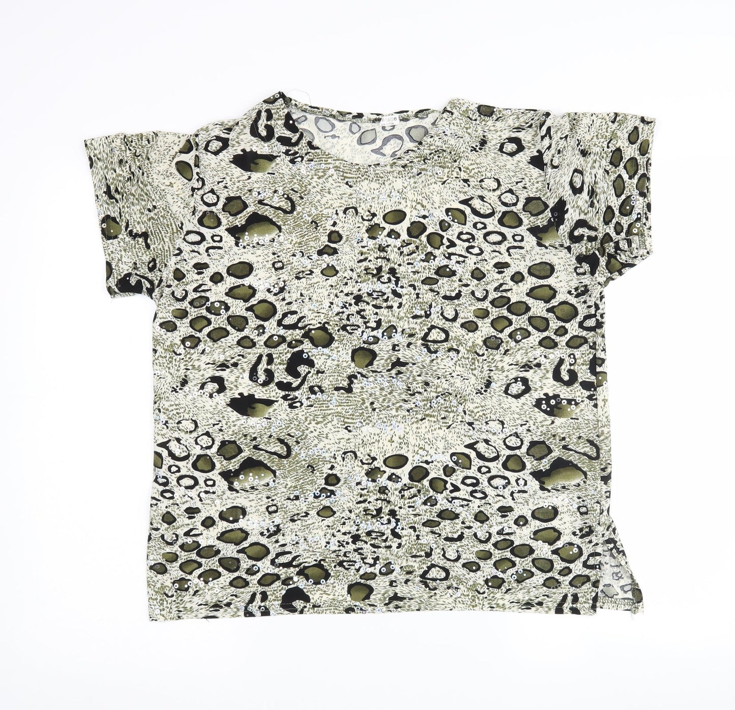 Preworn Womens Multicoloured Animal Print  Basic Blouse Size XL