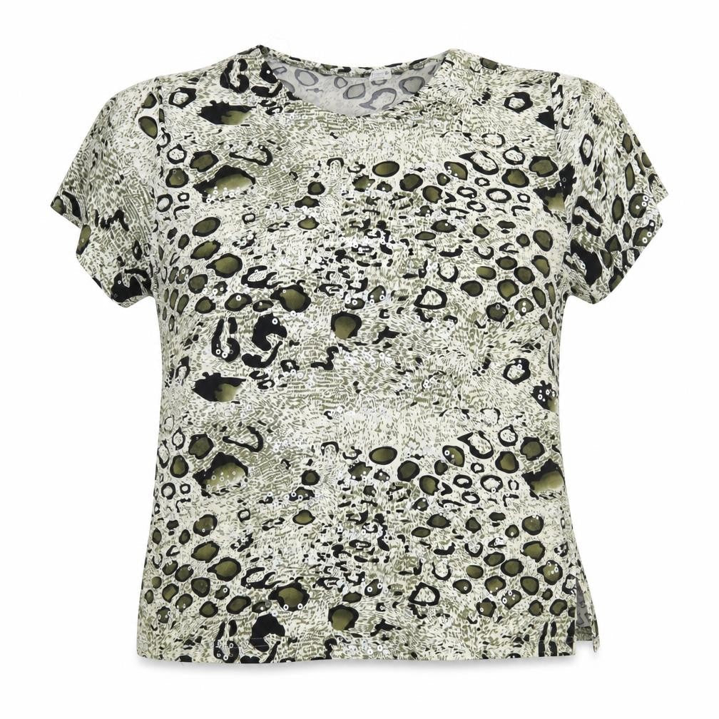 Preworn Womens Multicoloured Animal Print  Basic Blouse Size XL