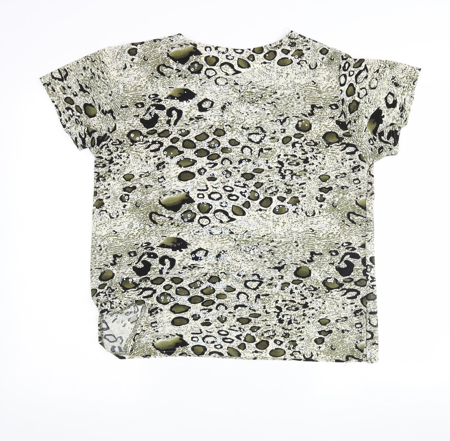 Preworn Womens Multicoloured Animal Print  Basic Blouse Size XL