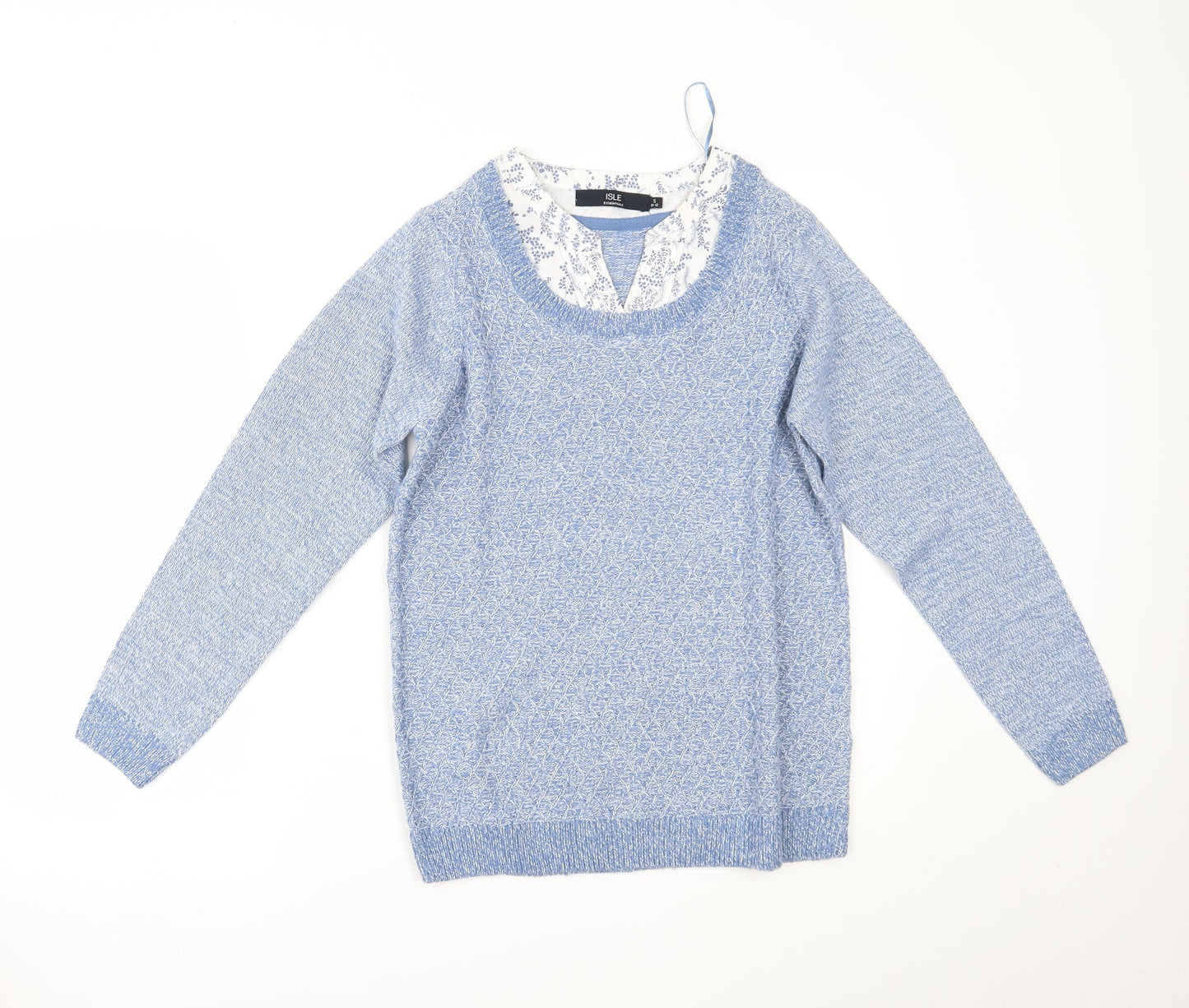 ISLE Womens Blue   Pullover Jumper Size S