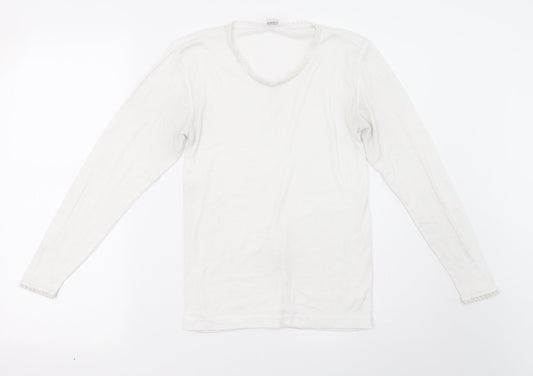 octove Womens White   Pullover Sweatshirt Size XS