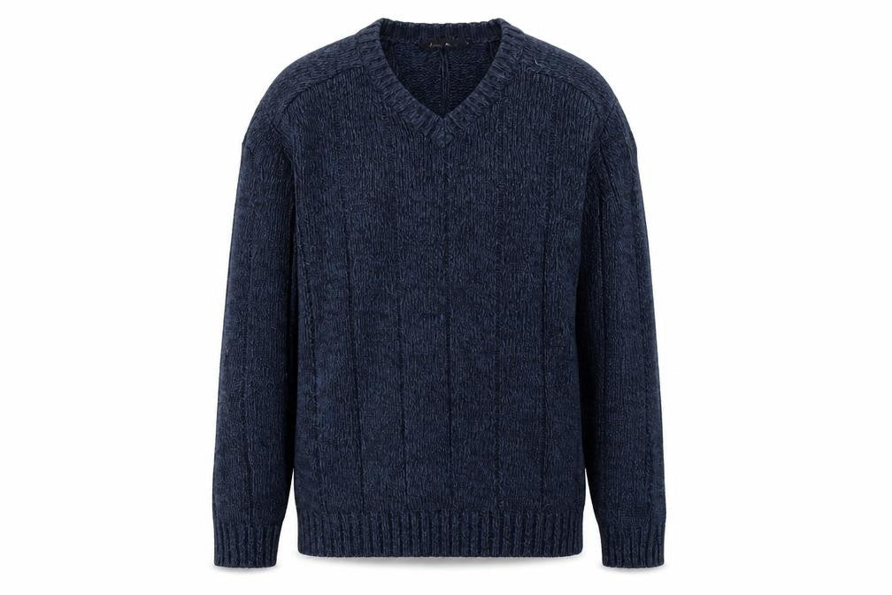 EWM Mens Blue  Knit Pullover Sweatshirt Size M