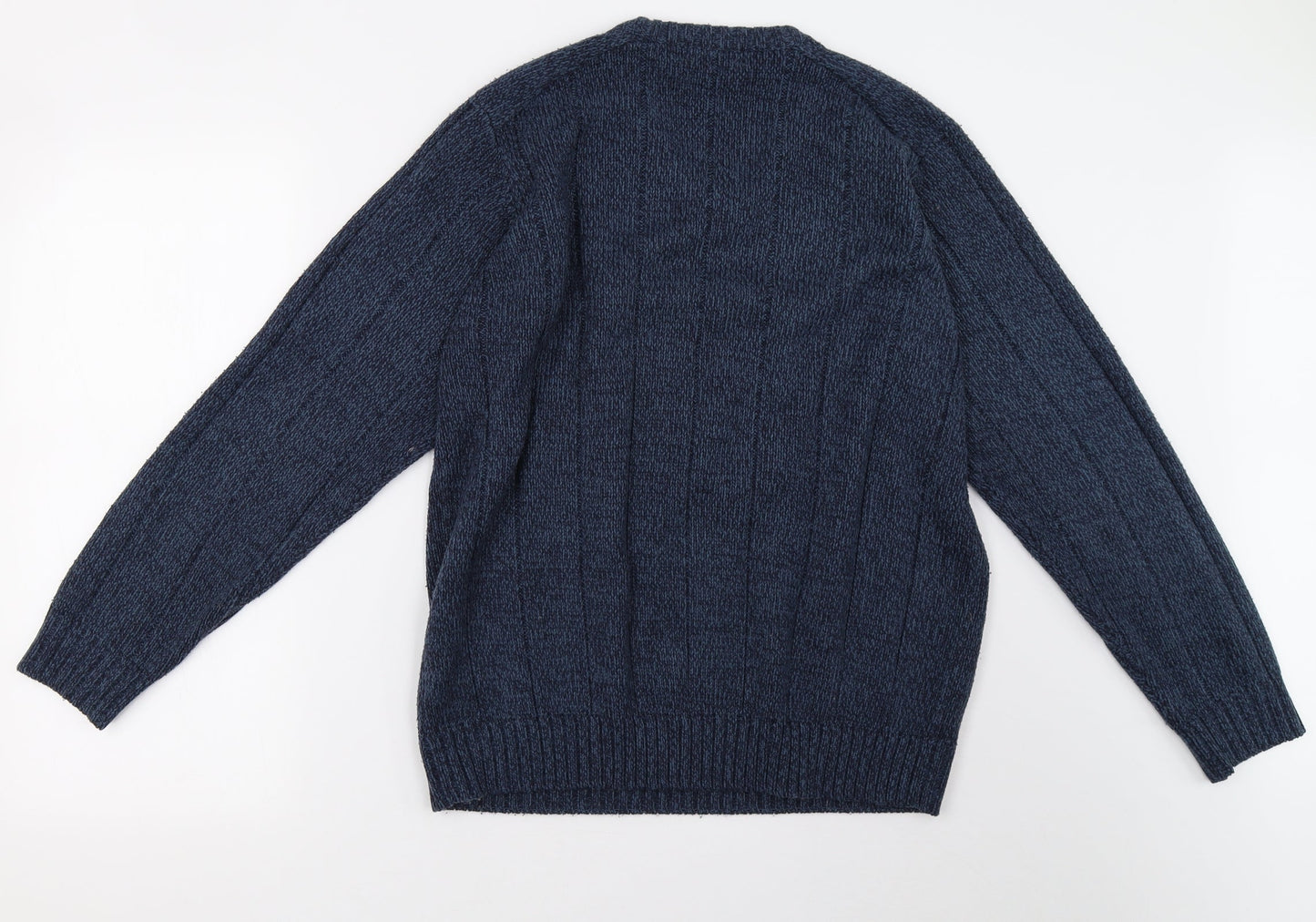 EWM Mens Blue  Knit Pullover Sweatshirt Size M