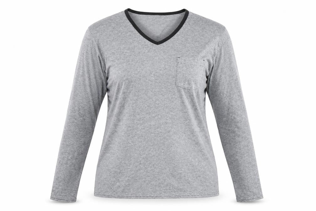 Autograph Womens Grey Striped  Basic Blouse Size L
