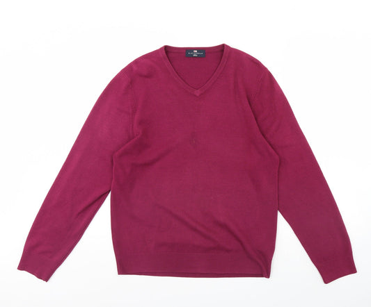 m&s Mens Purple   Pullover Jumper Size M