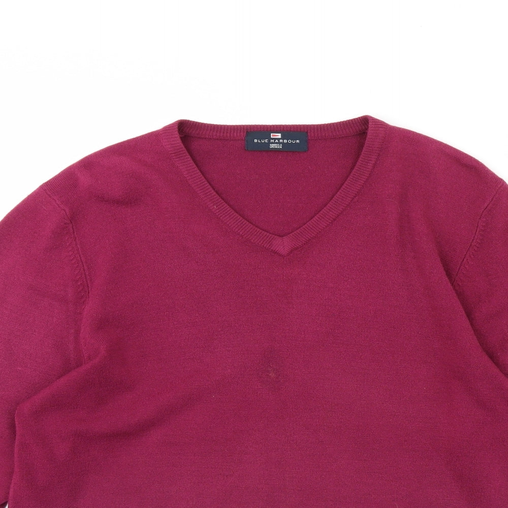 m&s Mens Purple   Pullover Jumper Size M