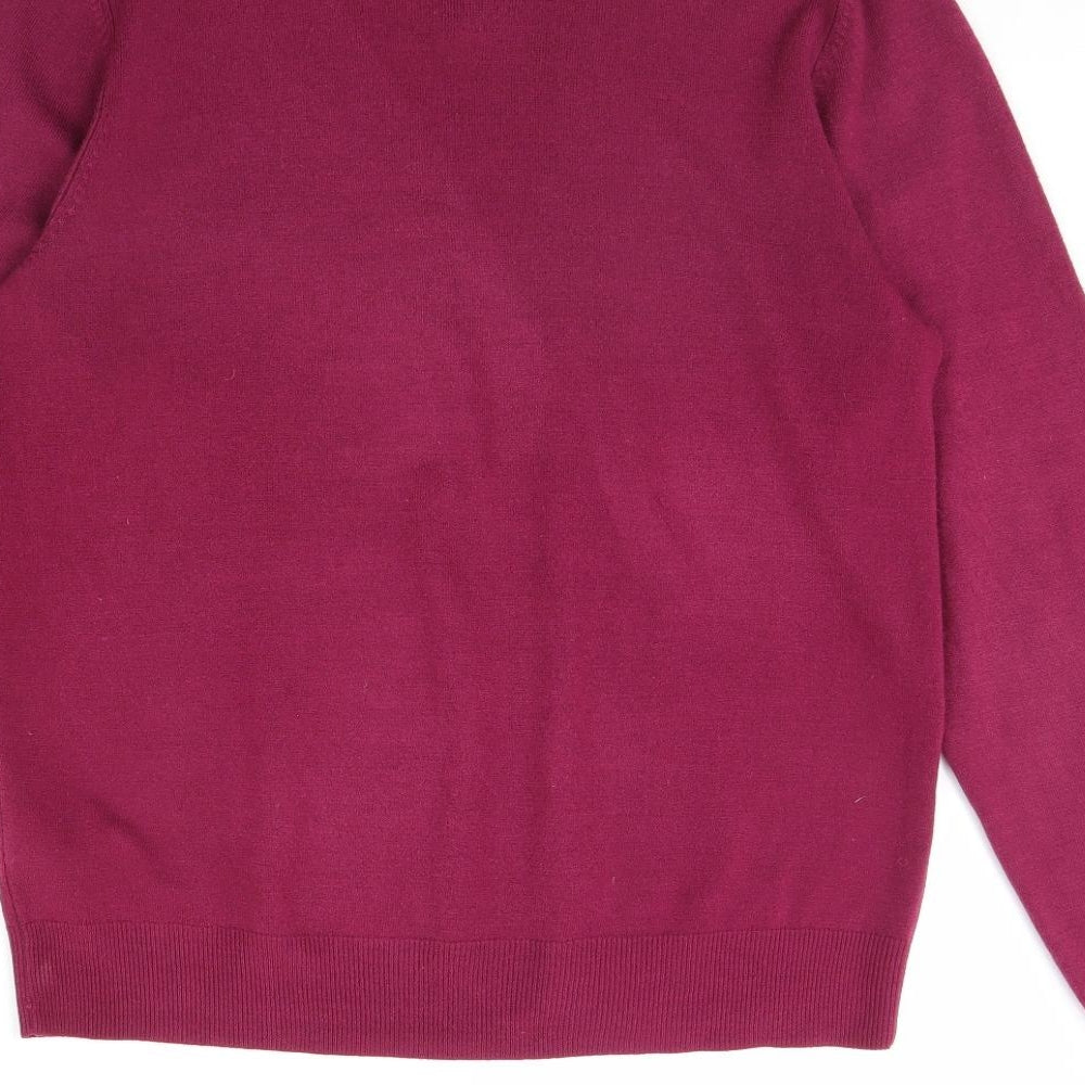 m&s Mens Purple   Pullover Jumper Size M