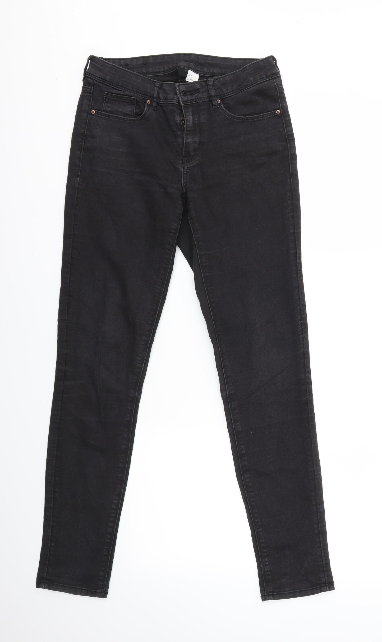 H&M Womens Black   Skinny Jeans Size 10 L28 in