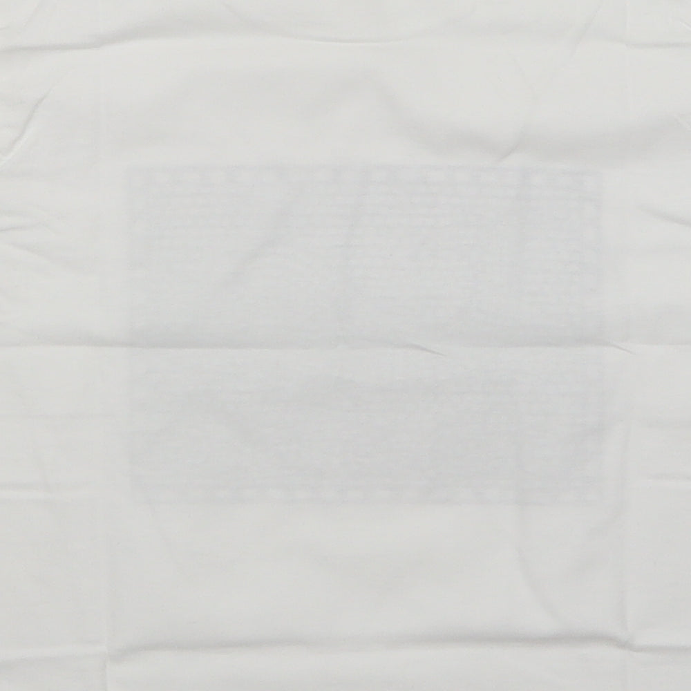 JERZEES Girls White   Basic T-Shirt Size 7-8 Years