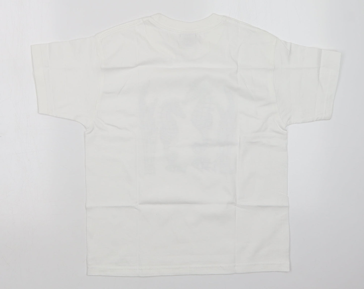 JERZEES Girls White   Basic T-Shirt Size 9-10 Years