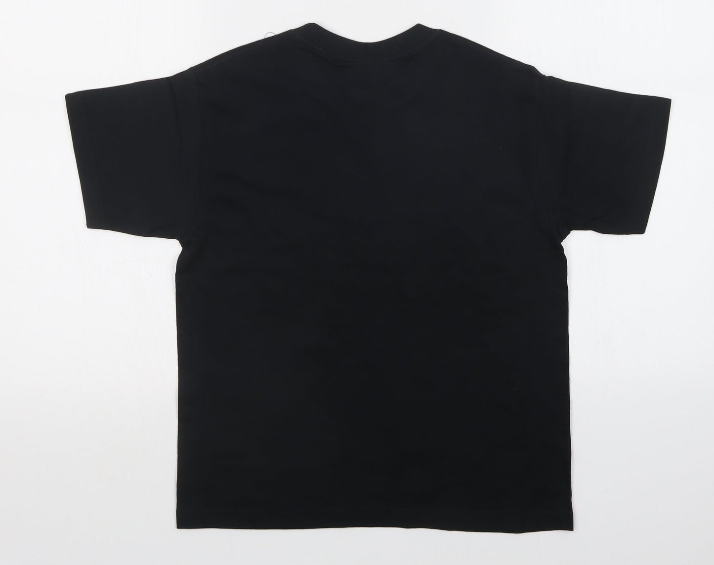 JERZEES Girls Black   Basic T-Shirt Size 9-10 Years