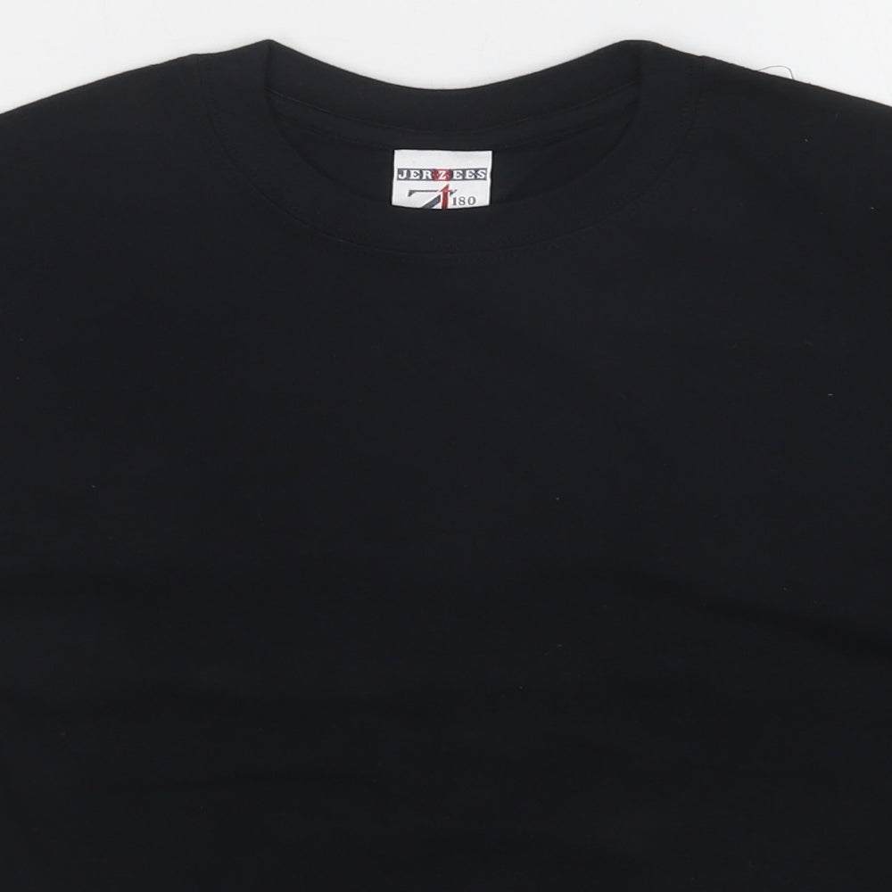 JERZEES Girls Blue   Basic T-Shirt Size 9-10 Years