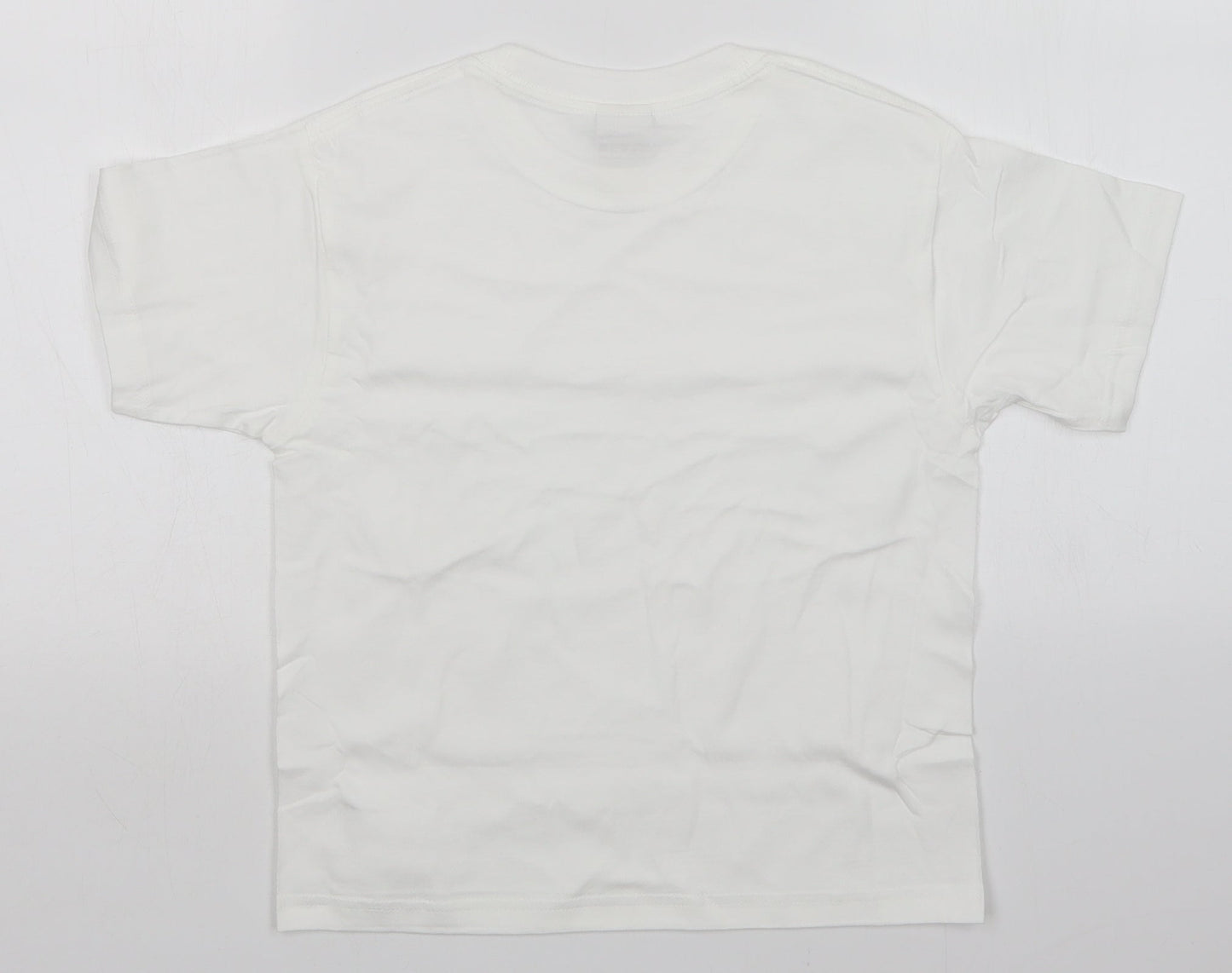 JERZEES Girls White   Basic T-Shirt Size 7-8 Years