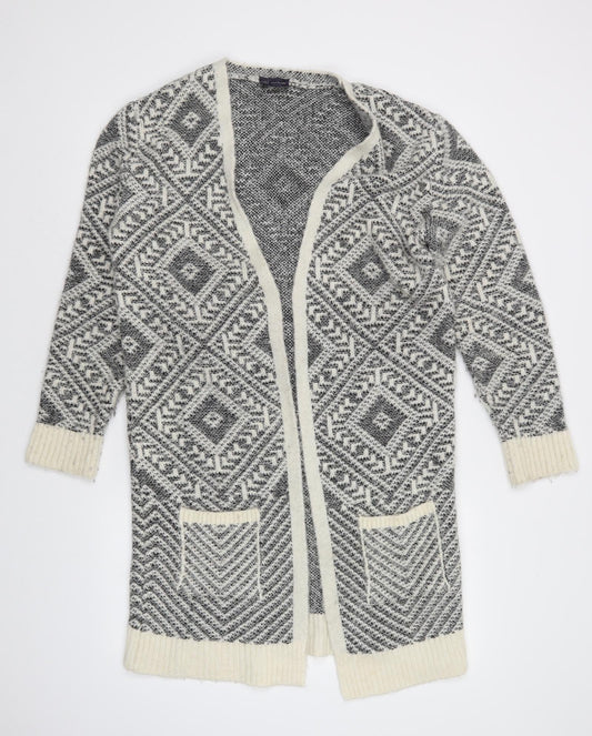 M&S Womens Multicoloured Argyle/Diamond  Cardigan Jumper Size 10