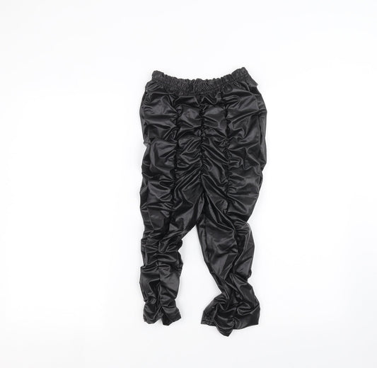 PRETTYLITTLETHING Womens Black   Trousers  Size 4 L20 in