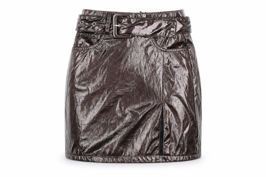 PRETTYLITTLETHING Womens Brown   Mini Skirt Size 4