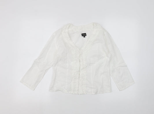 ken Womens White   Cardigan Jumper Size 8