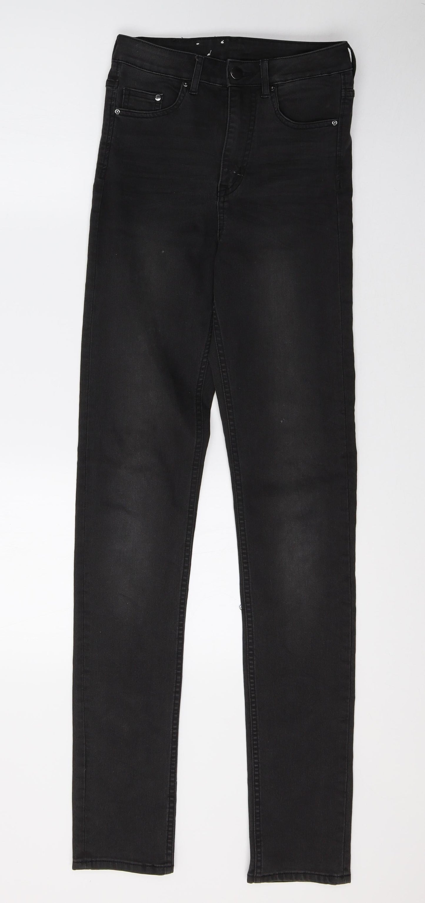 H&M Womens Black  Denim Skinny Jeans Size 25 L32 in