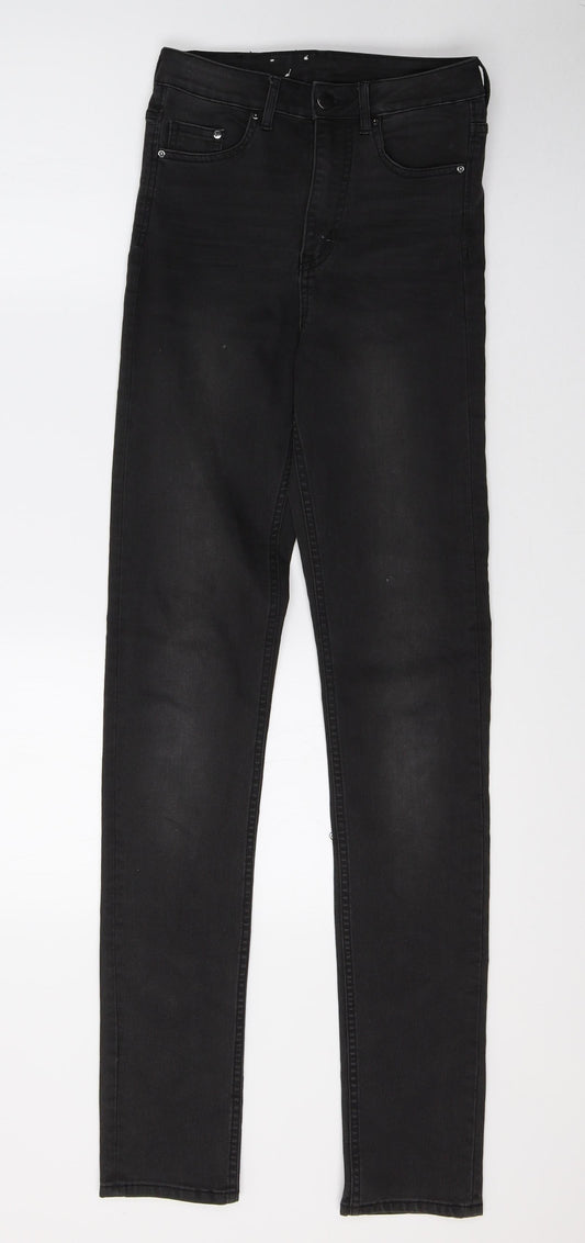 H&M Womens Black  Denim Skinny Jeans Size 25 L32 in