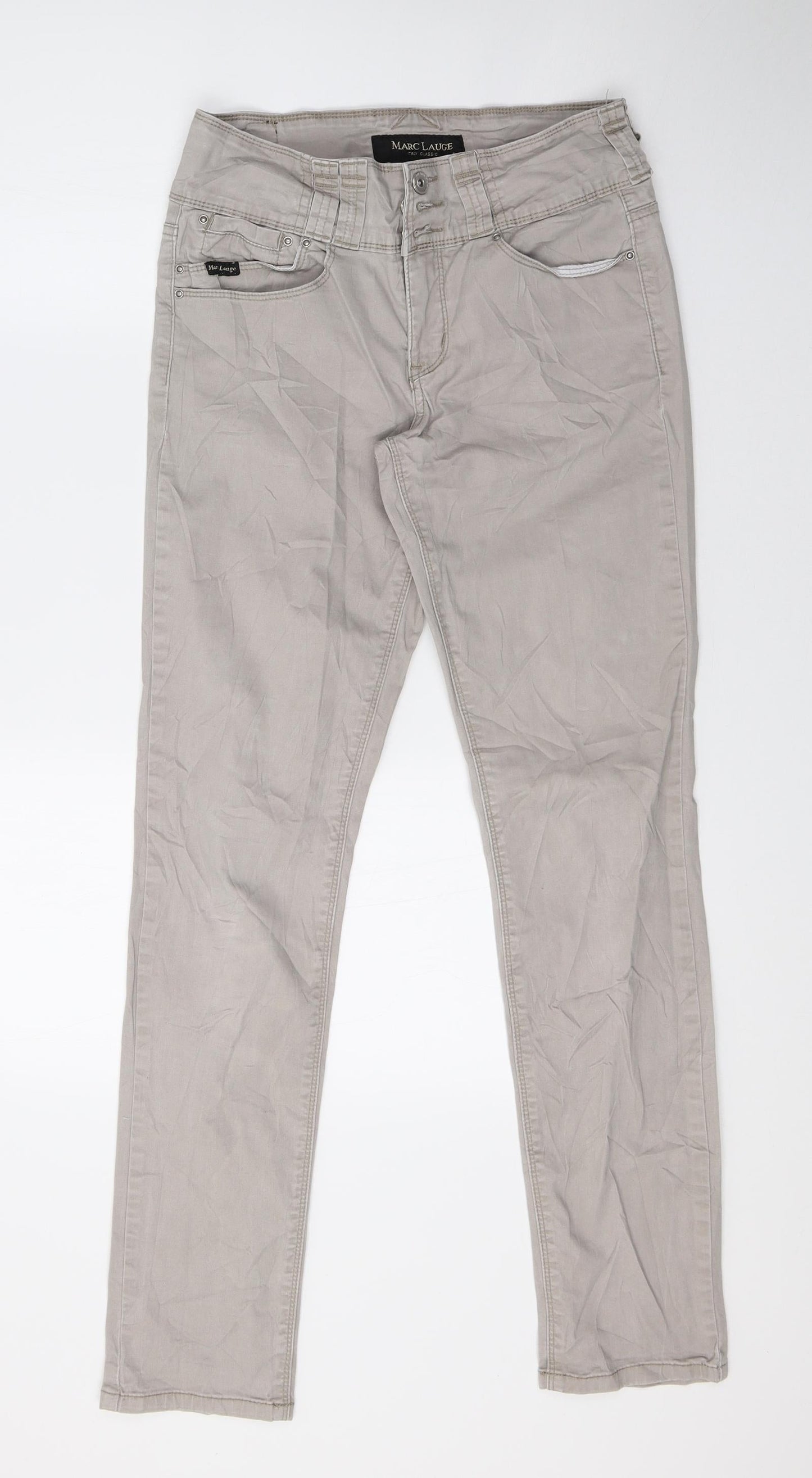 Marc Lauge Womens Grey   Trousers  Size 8 L31 in