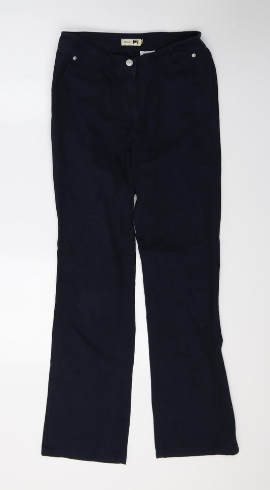 Joy Womens Blue   Trousers  Size 8 L30 in