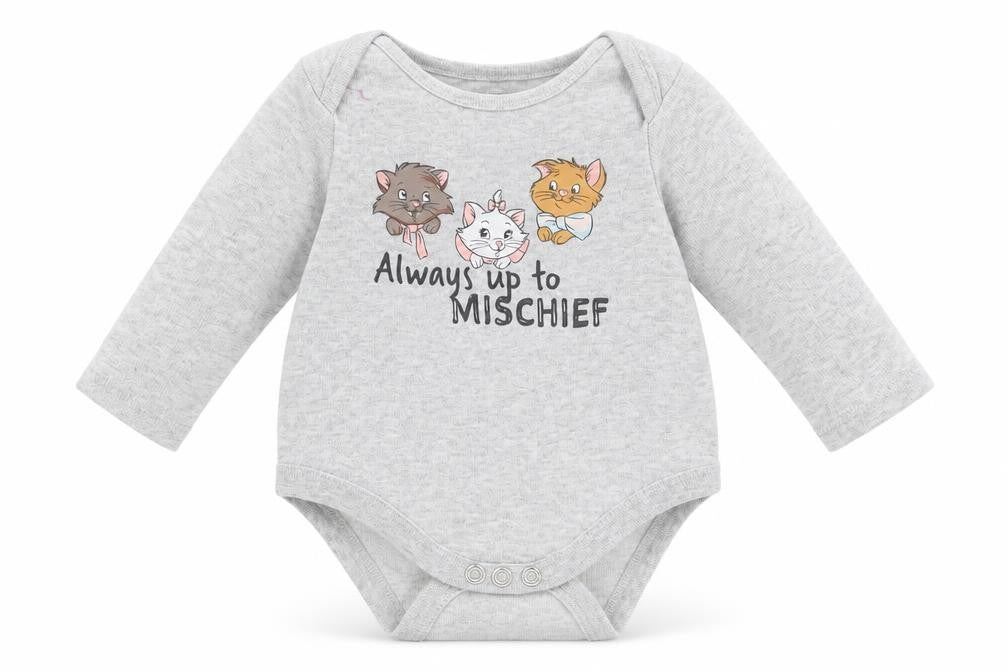 Tesco Girls Grey   Babygrow One-Piece Size 3-6 Months  - Disney