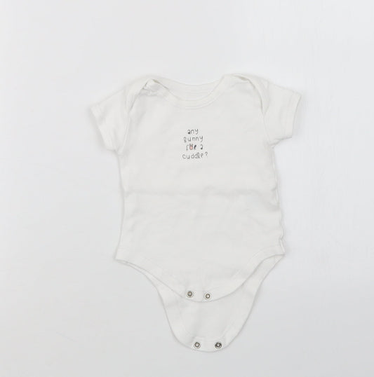 Matalan Baby White   Babygrow One-Piece Size 3-6 Months