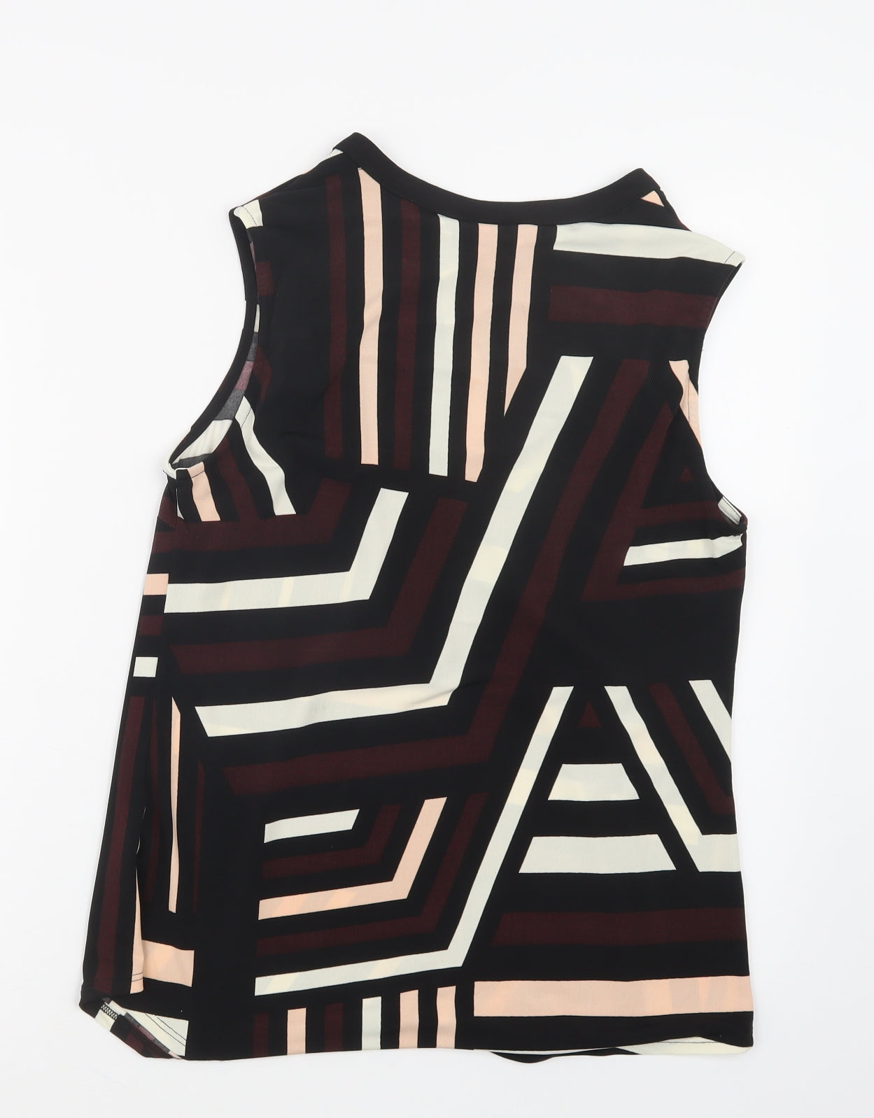 Wallis Womens Black Geometric  Basic Blouse Size S