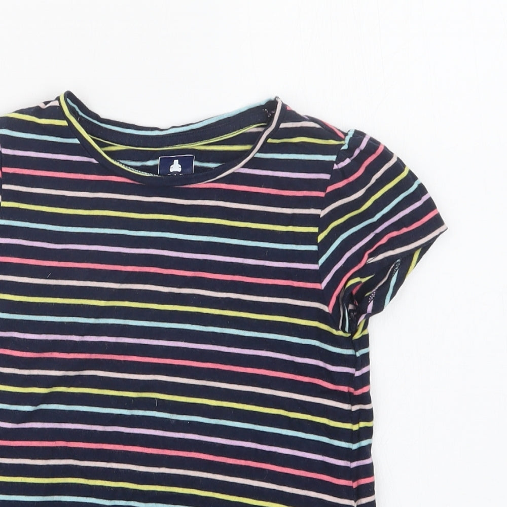 Gap Girls Blue Striped  Basic T-Shirt Size 5 Years