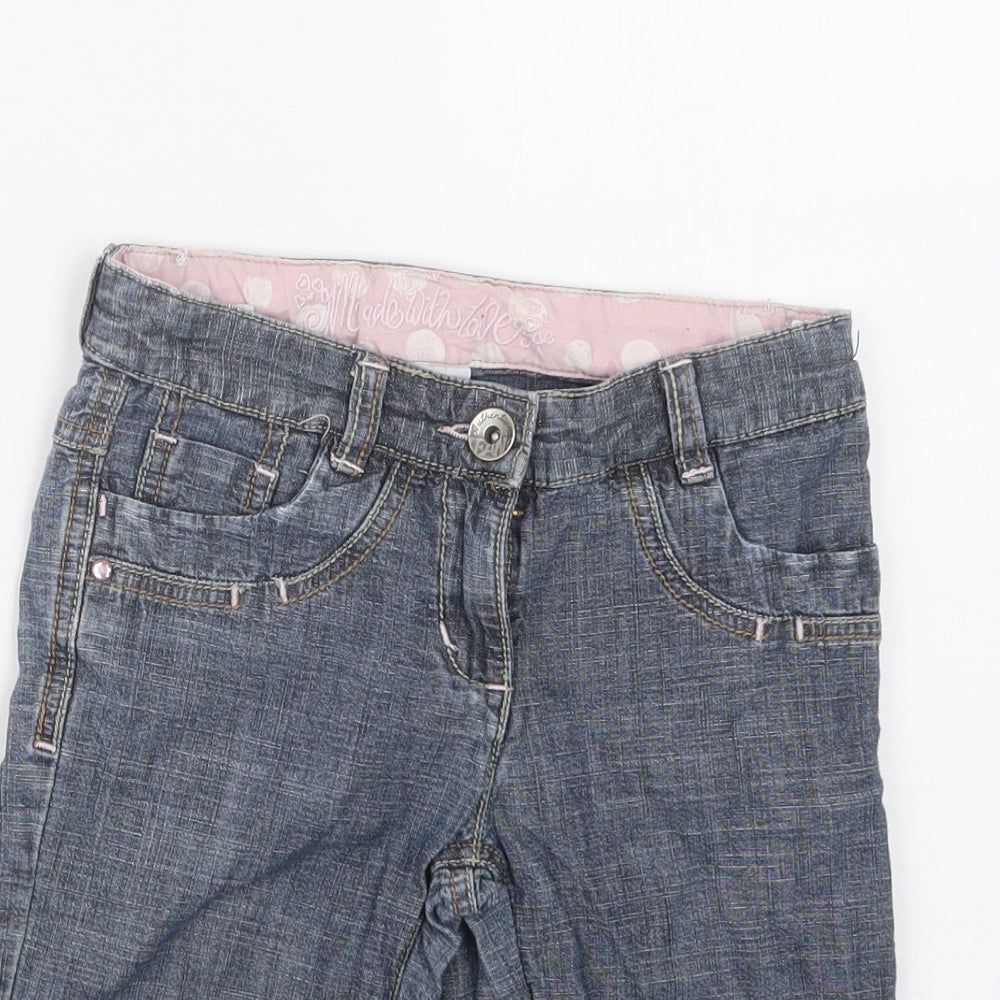 NEXT Girls Blue  Denim Straight Jeans Size 6 Years