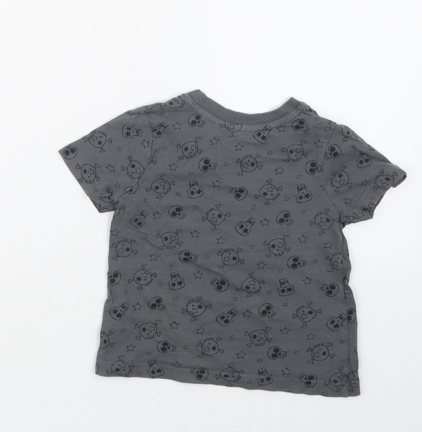 George Boys Grey Geometric  Basic T-Shirt Size 12-18 Months