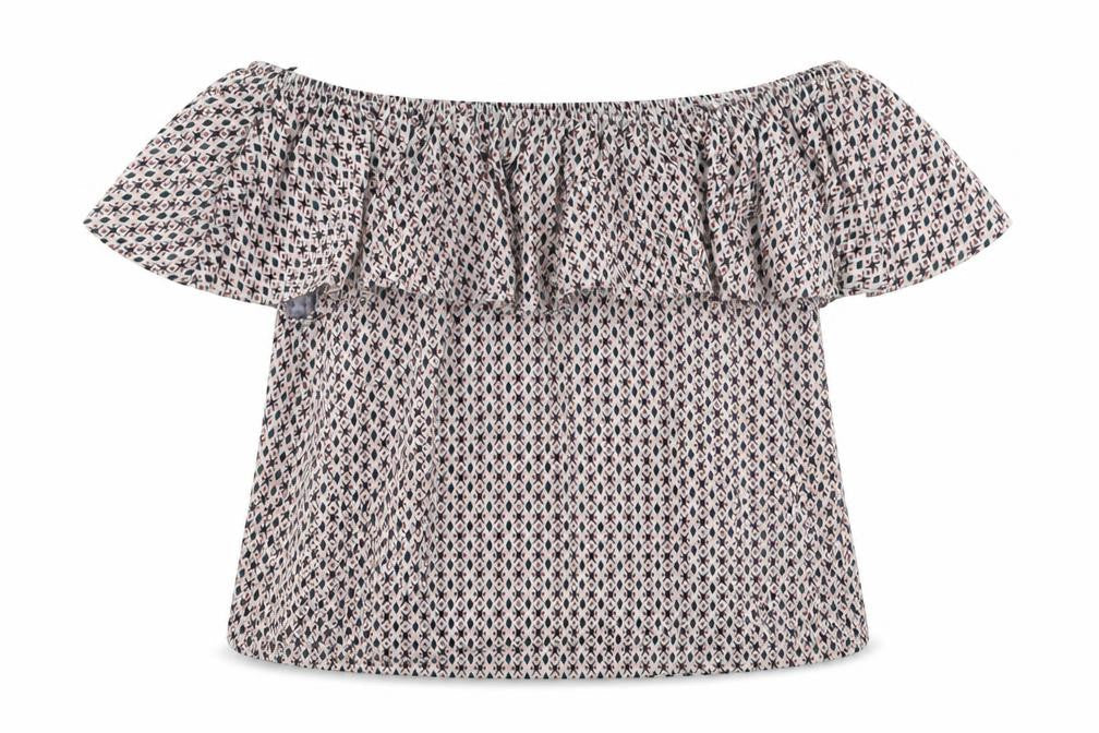 H&M Womens Red Geometric  Basic T-Shirt Size S
