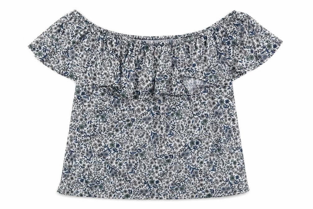 H&M Womens Beige Floral  Basic T-Shirt Size S