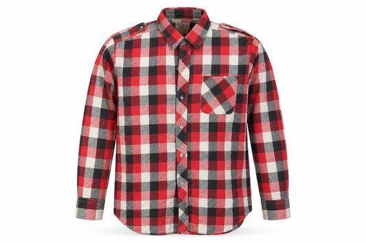 Friendship Mens Red Check   Button-Up Size XL