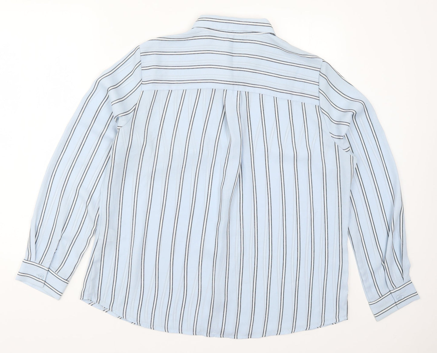 New Look Womens Blue Striped  Basic Button-Up Size 16