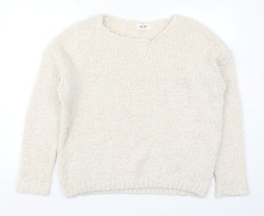 New Look Womens Beige  Knit Pullover Jumper Size L