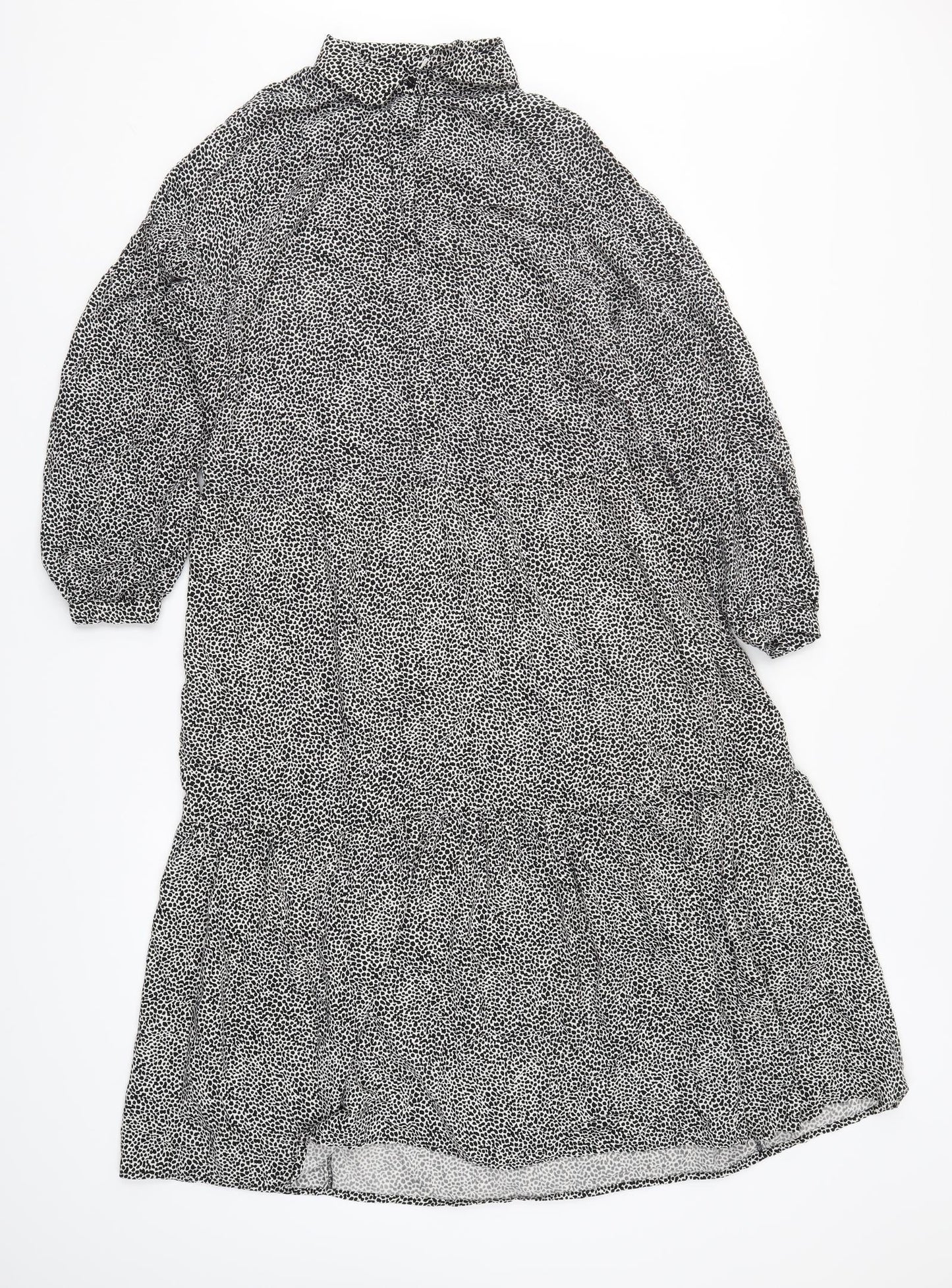H&M Womens Black Geometric  Trapeze & Swing  Size S  - Speckled