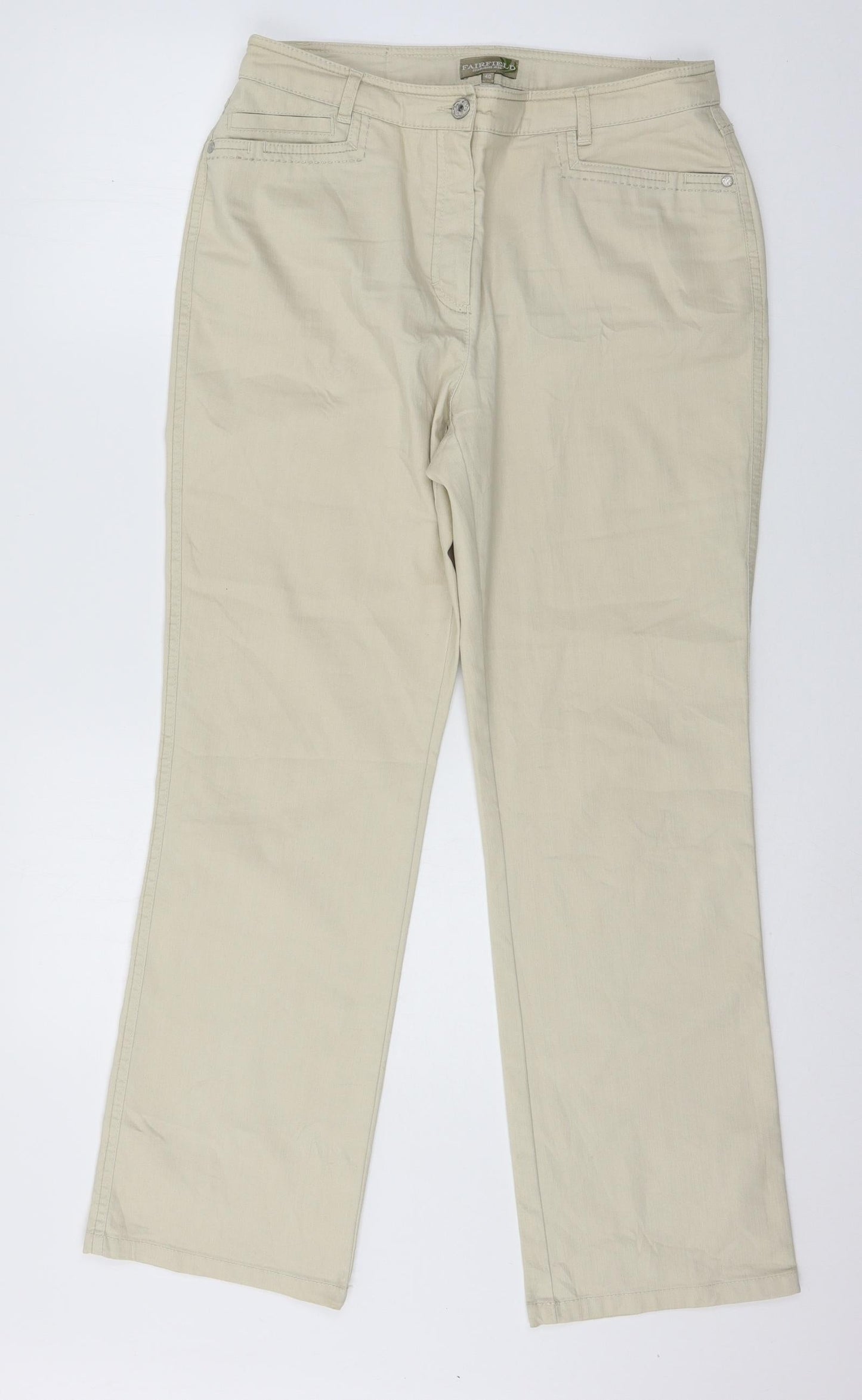 Fairfield Womens Beige  Denim Trousers  Size 12 L29 in