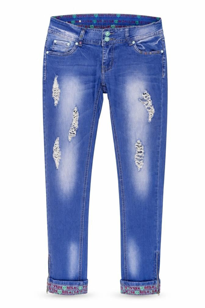 Resalsa Womens Blue  Denim Skinny Jeans Size 32 in L29 in