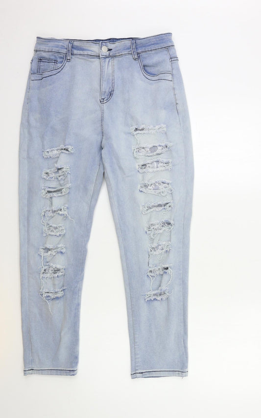 Preworn Womens Black  Denim Skinny Jeans Size L L26 in