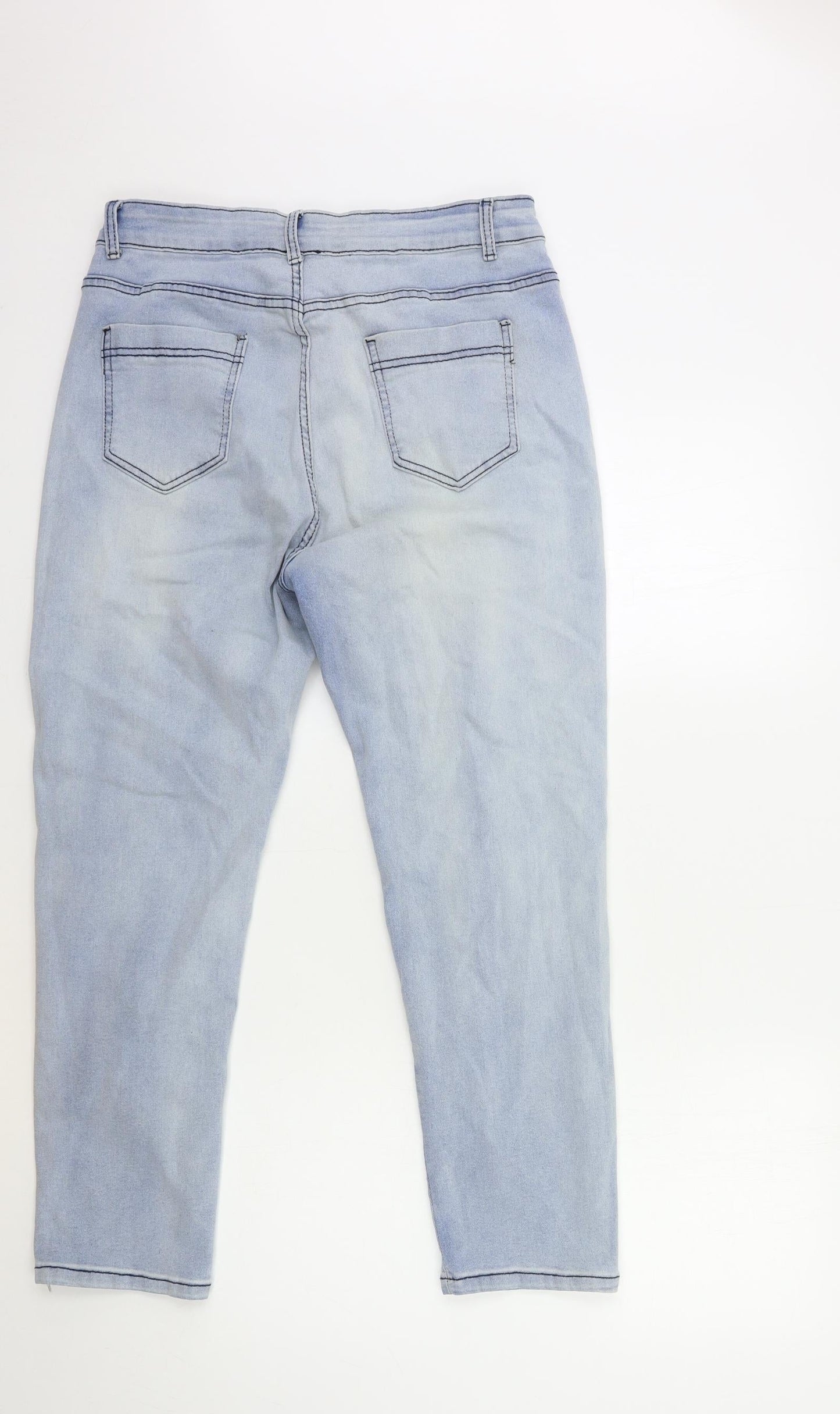 Preworn Womens Black  Denim Skinny Jeans Size L L26 in