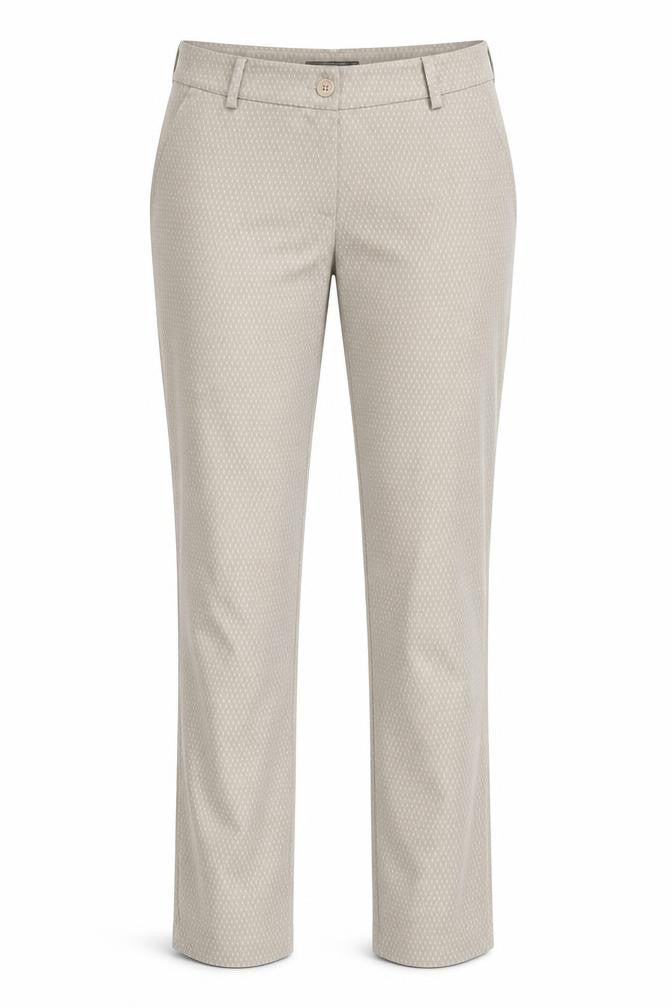 Preworn Womens Beige Geometric  Trousers  Size 30 in L29 in