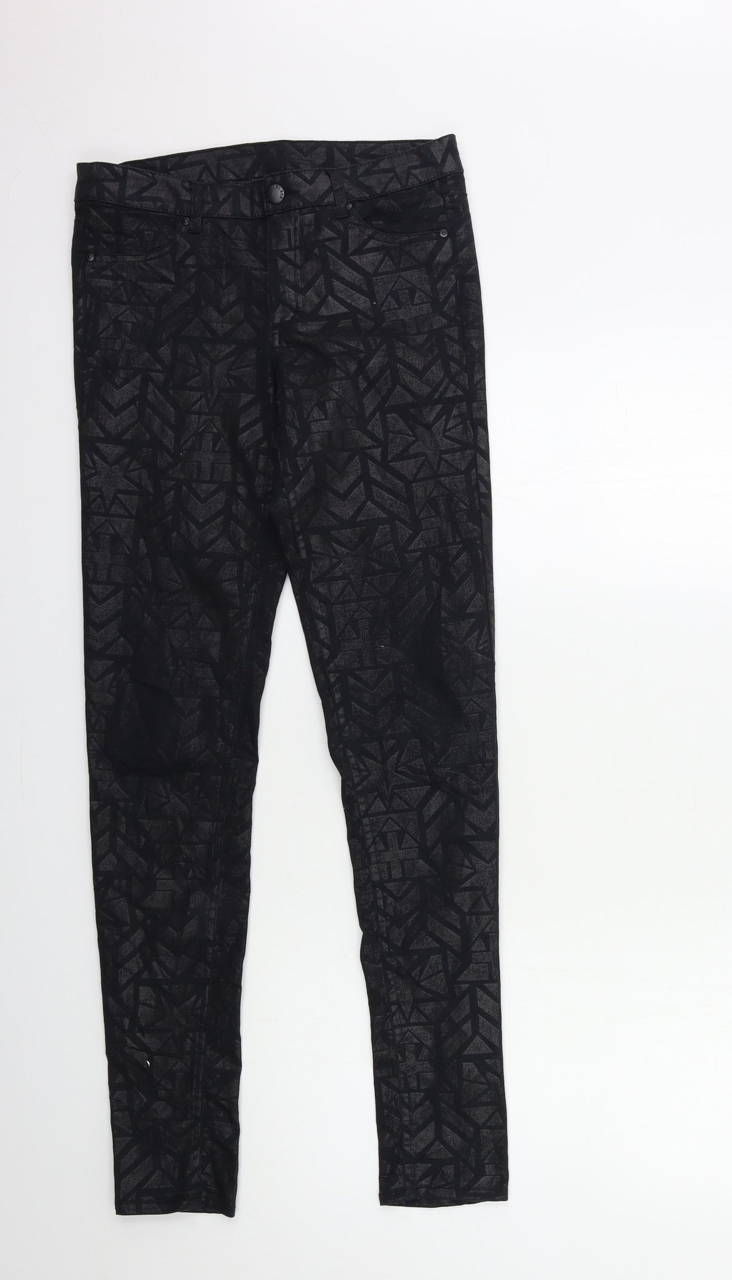 H&M Womens Black  Denim Skinny Jeans Size 8 L31 in