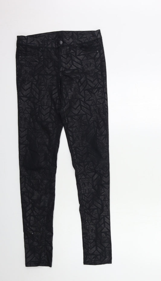 H&M Womens Black  Denim Skinny Jeans Size 8 L31 in