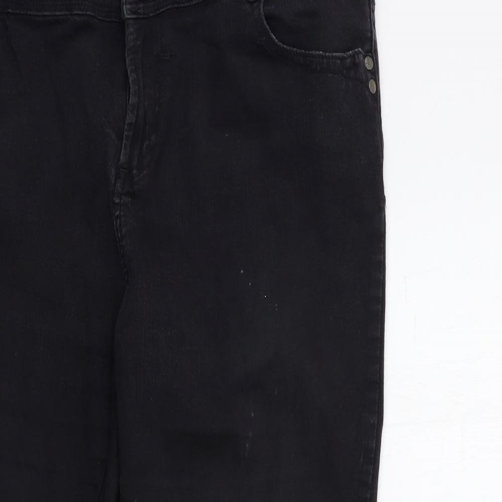 Preworn Womens Black  Denim Skinny Jeans Size 38 in L28 in
