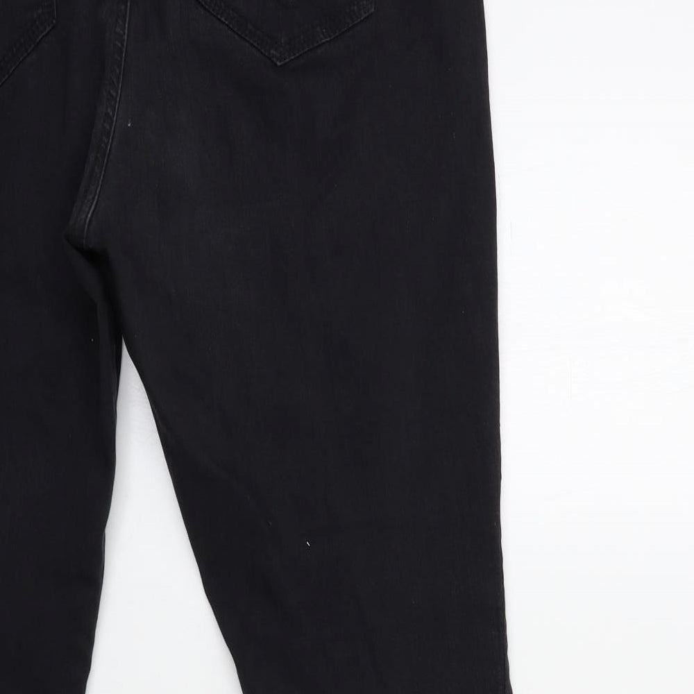 Preworn Womens Black  Denim Skinny Jeans Size 38 in L28 in